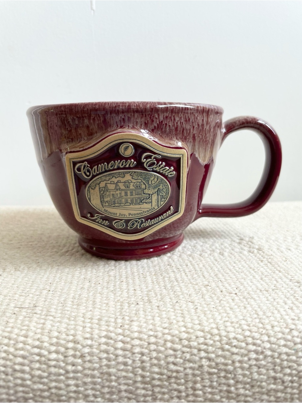 Deneen Pottery Drip Glaze Cameron Estate Inn Mount Joy, PA  16oz Soup/Coffee Mug